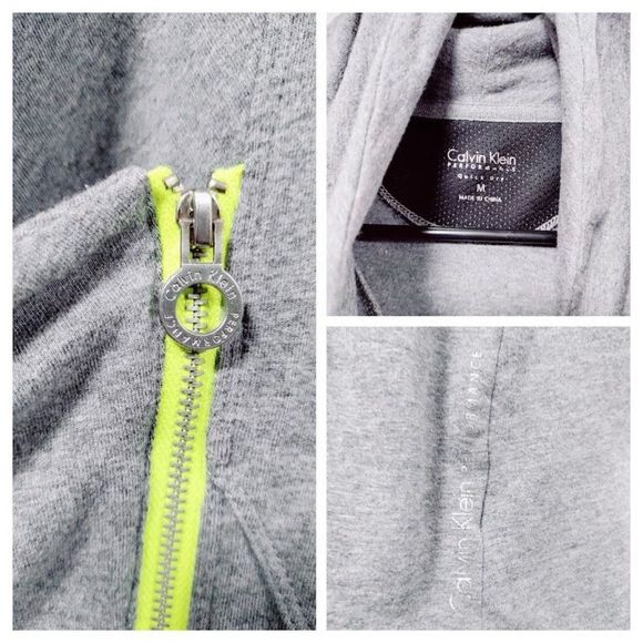 Calvin Klein Performance Quick Dry Diagonal Zipper Cowl Neck Jacket M - Picture 2 of 9